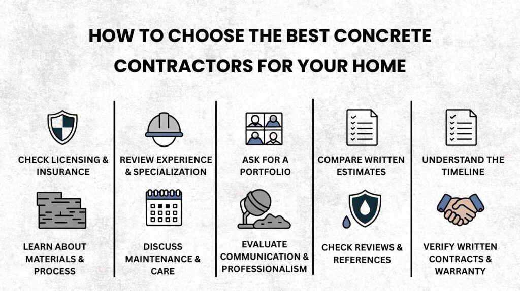 How to Choose the Best Concrete Contractors for Your Home