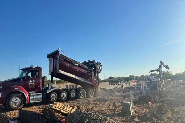 Large machinery working on commercial site