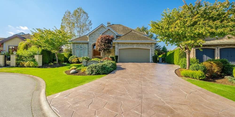 stamped concrete driveway