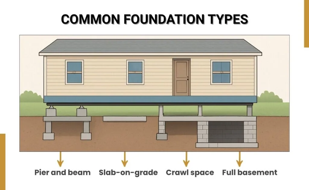 Common foundation types