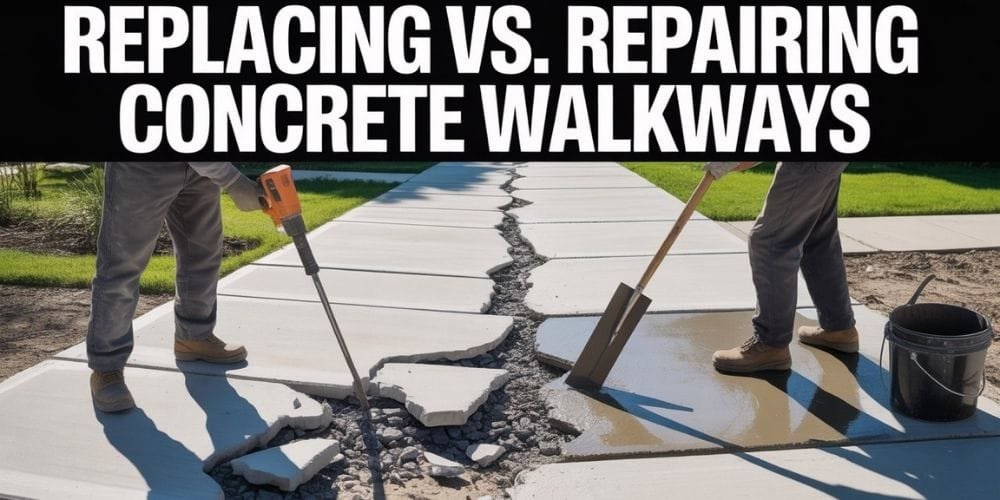 Replacing vs. Repairing Concrete Walkways