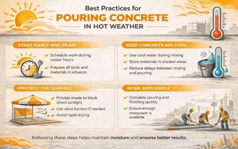 Best Practice for Pouring Concrete in Hot Weather