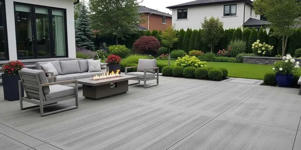 Broom Finish Concrete Patio