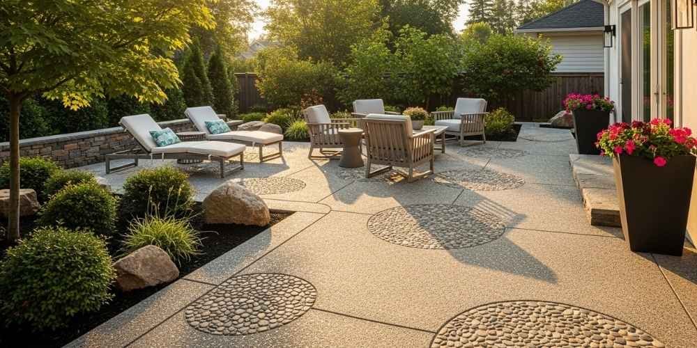 aggregate concrete patio